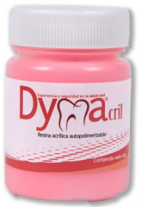 Acrílico dental Dymacril® autopolimerizable rojo neón x 40g