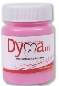 Acrílico dental Dymacril® autopolimerizable fucsia x 40g